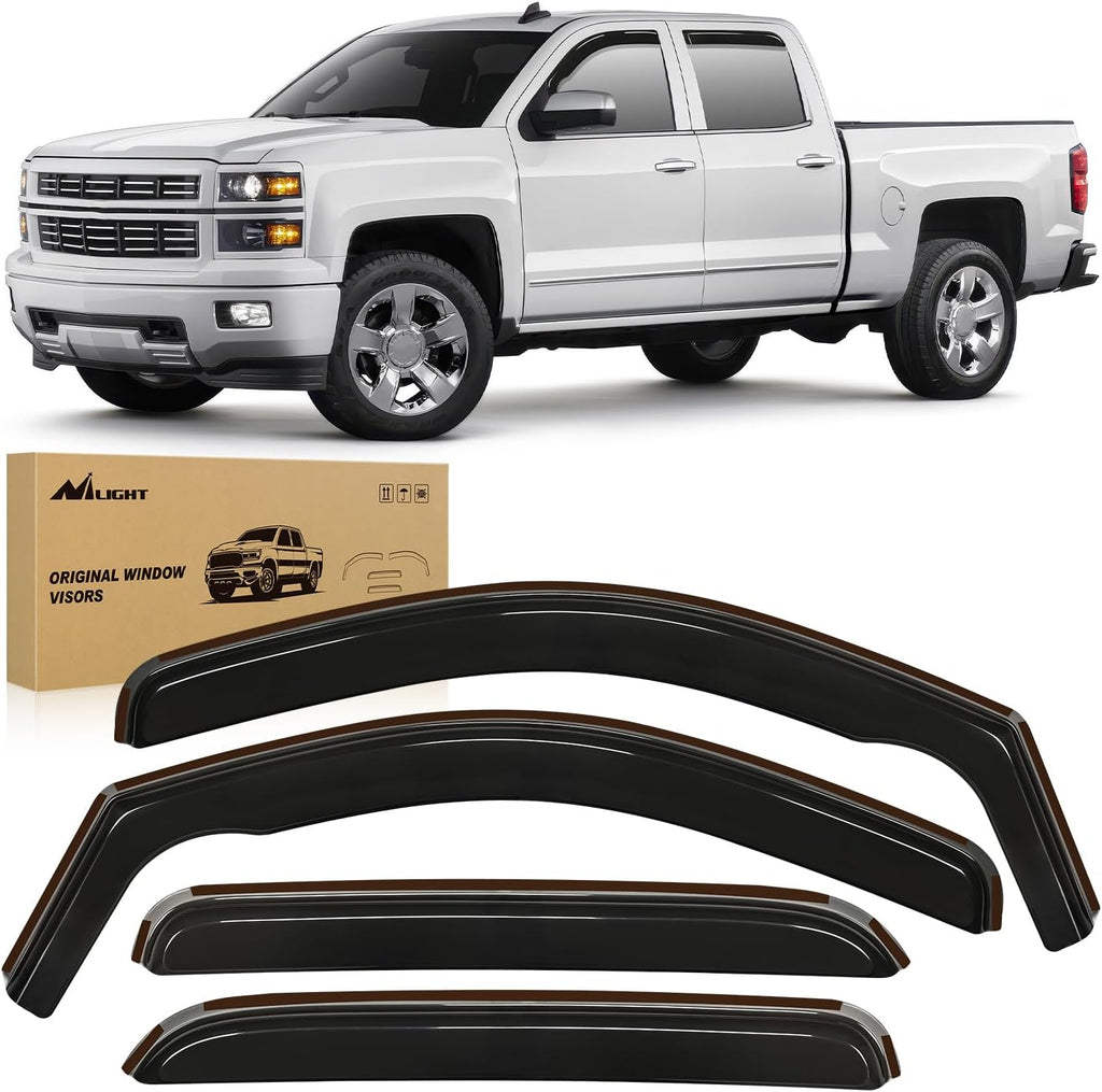 nilight in-channel window visors for silverado/sierra 1500 2007-2013, main product view
