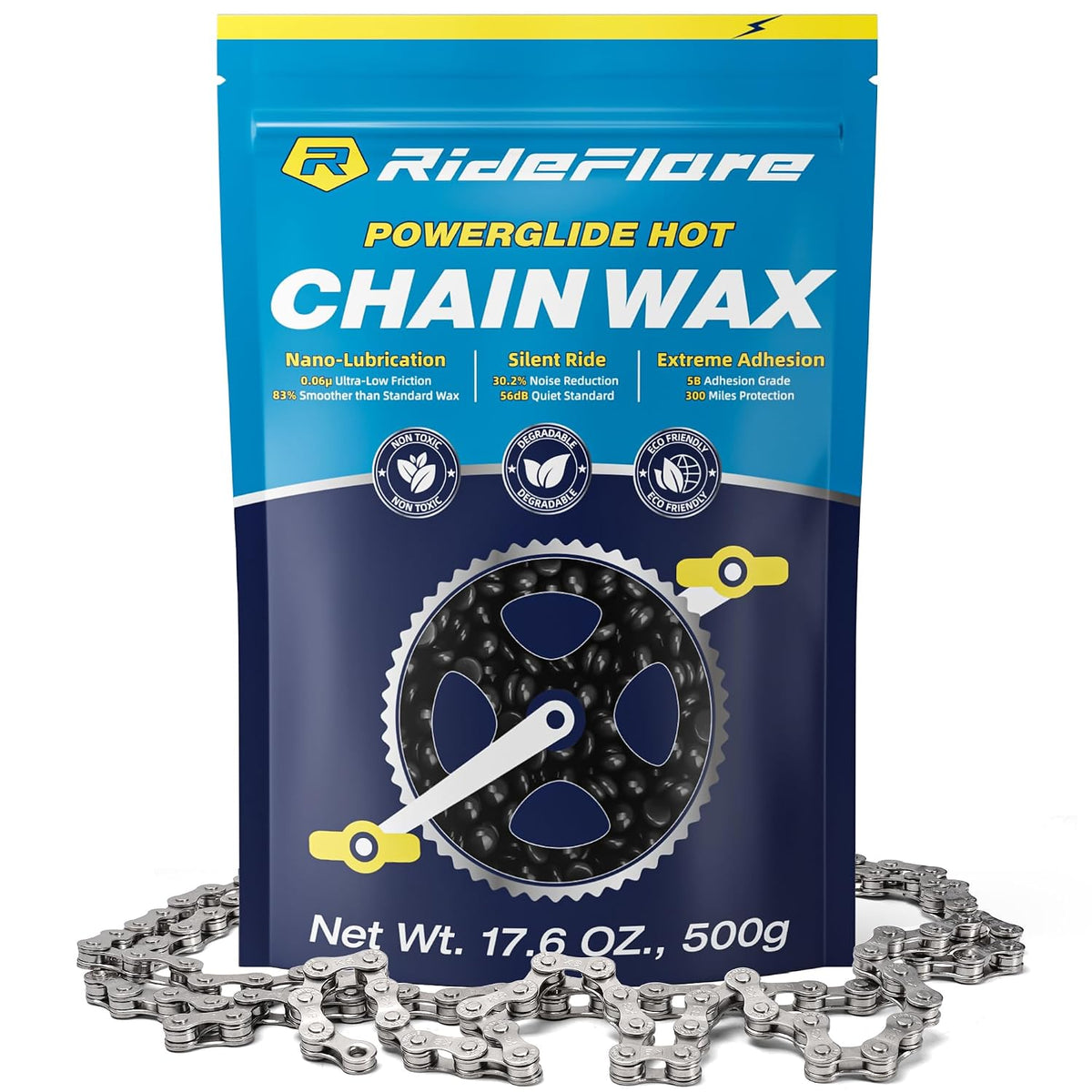 rideflare premium chain wax 500g – hot melt, main product view