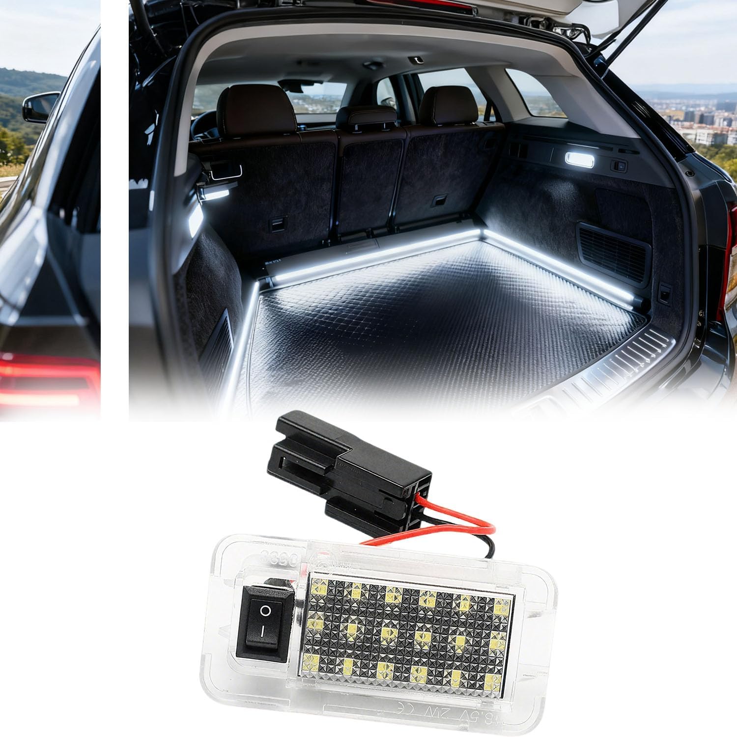LED Luggage Compartment Light Fits for Toyota RAV4,Trunk Ceiling Lights Lamps,Decorative Atmosphere Lamp,Interior Replacement LED Lights Lamps,Car Accessories (for Toyota RAV4 2019-2021)