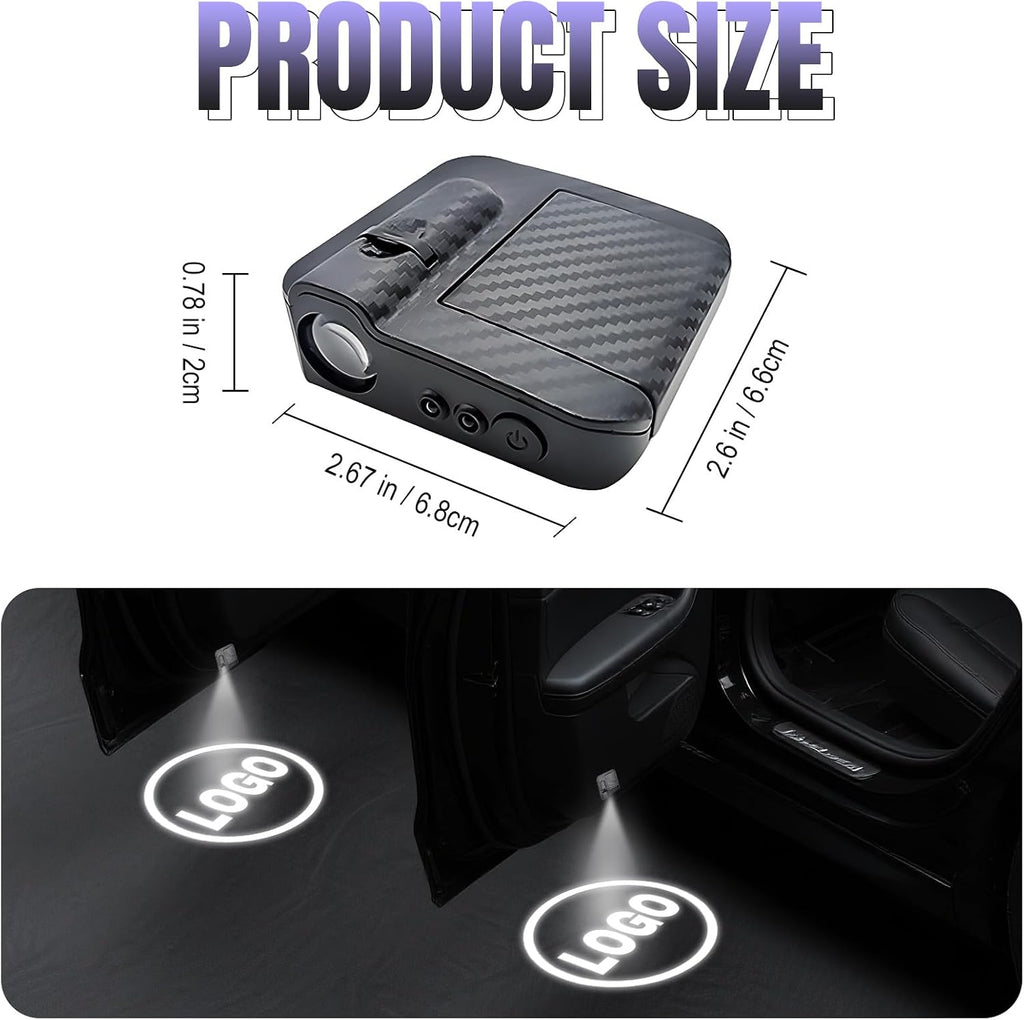 2PCS Custom Car Door Projector Lights Personalized Logo LED Car Door Step Welcome Light Customized Photo Text
