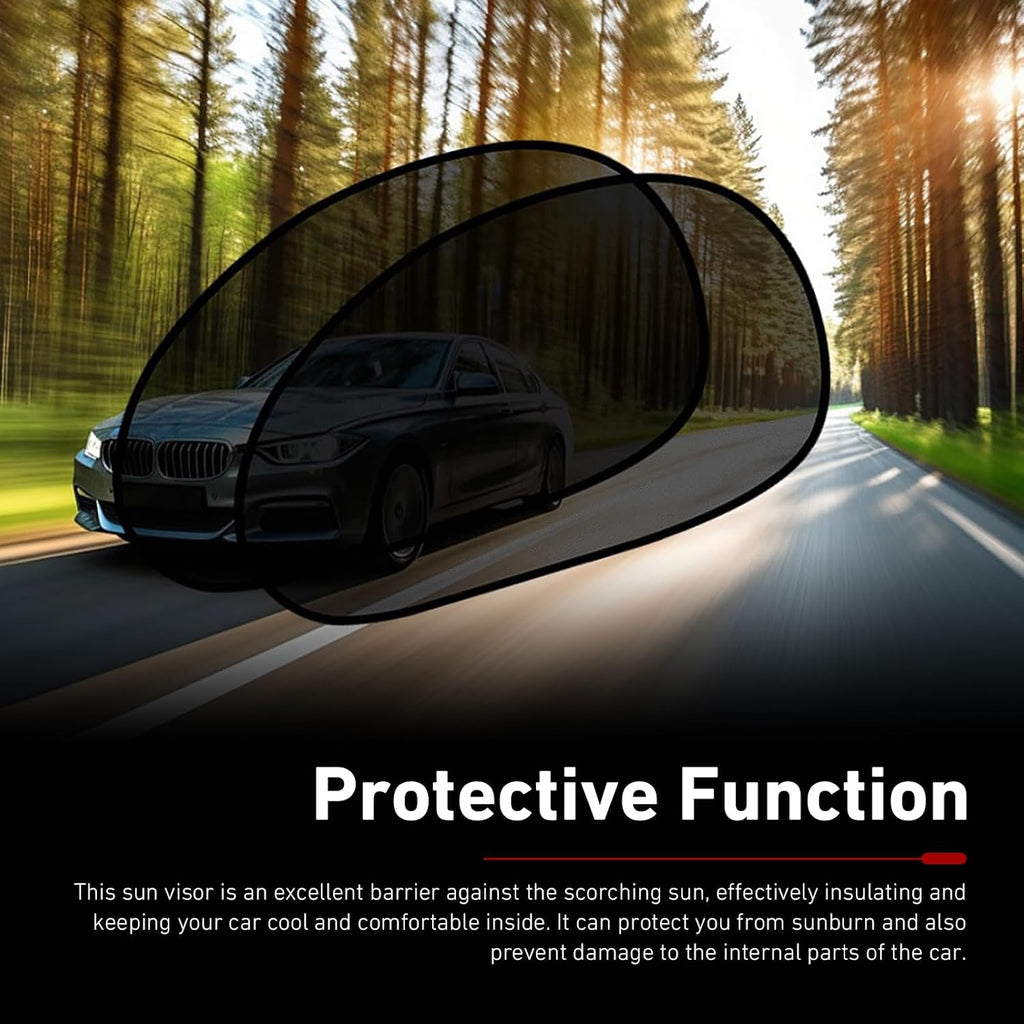 WZP 2PCS Universal Car Window Shade, Side Window Auto Sun Shades with Suction Cup, Blocks Over 98% of Harmful UV Rays, Sun Glare and UV Rays Protection for Baby, Kids, and Pets