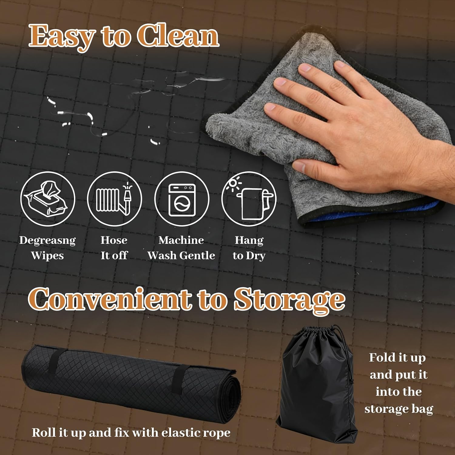 Rolling Creeper Mat, 60"x28" Zero Ground Clearance Mechanic Mat for Working Under Car, Under Car Roller for All Vehicles & Terrains, 3-Layer Design with Storage Bag