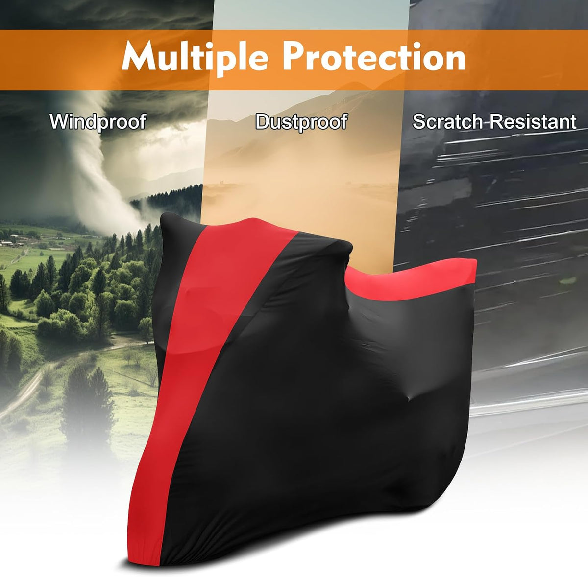 indoor motorcycle cover xl, stretch fabric, 96 x, package contents