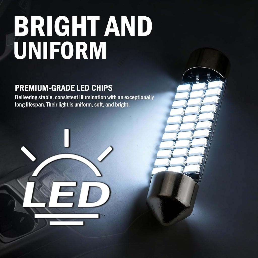 24PCS LED Interior Car Lights Kit,T10/31mm/41mm Car LED Lights Interior Replacement for Map Dome Door Trunk Light,Universal LEDs Light for Cars Interiors Fit for Most Cars/SUVs