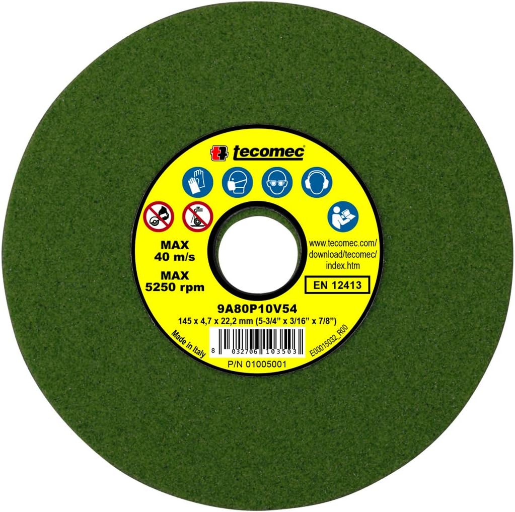 tecomec 01005001 5-3/4" grinding wheel, green, main product view