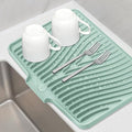 Silicone Dish Drying Mat for Kitchen Counter, Dish Drying Pad, Non-Slip Drain by TIKNIKHomeOutdoor