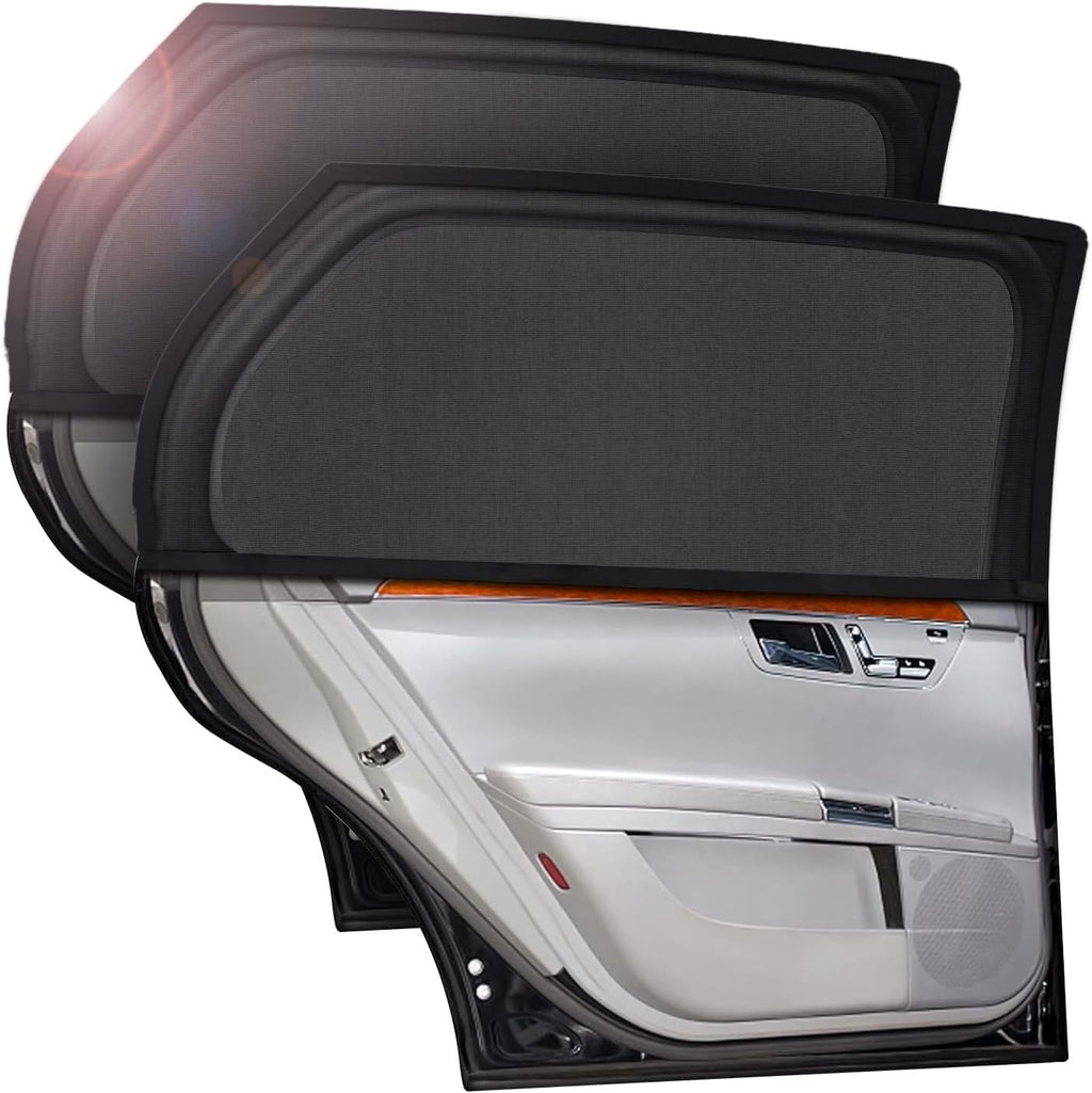 4 Pcs Car Window Shades for Chevy Sonic 2012-2022 Spark 2011-2022, Breathable Mesh Side Sun Stretch Screens for Camping, Heat Block UV Protection, Block Sun Glare