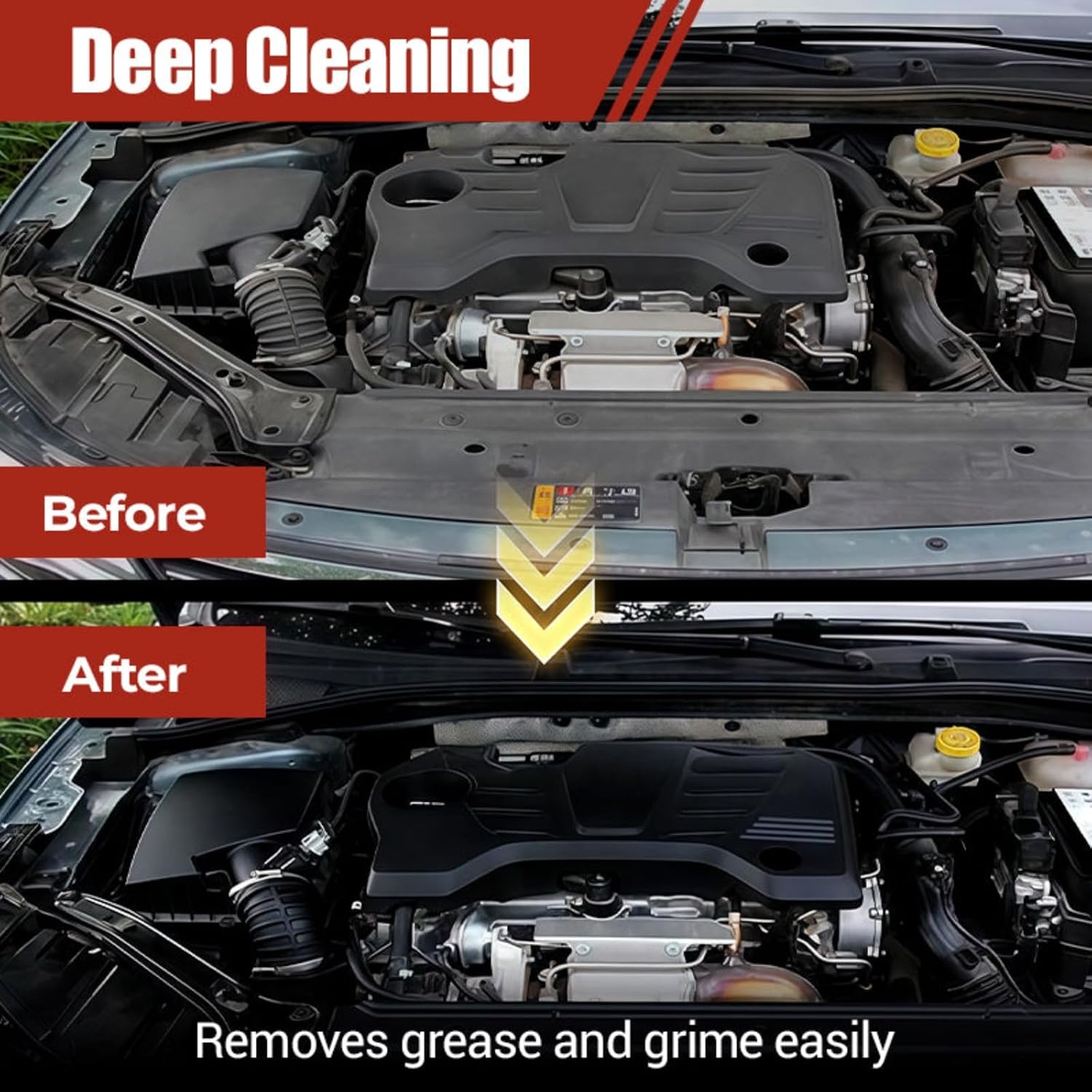 Engine Cleaner Spray for Car, Automotive Engine Compartment Coating Agent Grease and Dirt, Engine Bay Cleaning Solution for Vehicle Maintenance, Car Care Cleaning Spray 120ml (2Pcs)