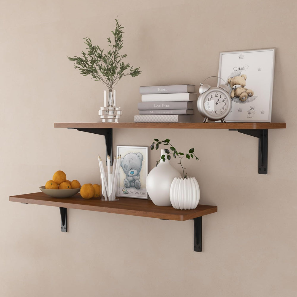 8-Pack 6 Inch Heavy Duty Shelf Brackets, Premium Metal Wall Bracket for Mante...