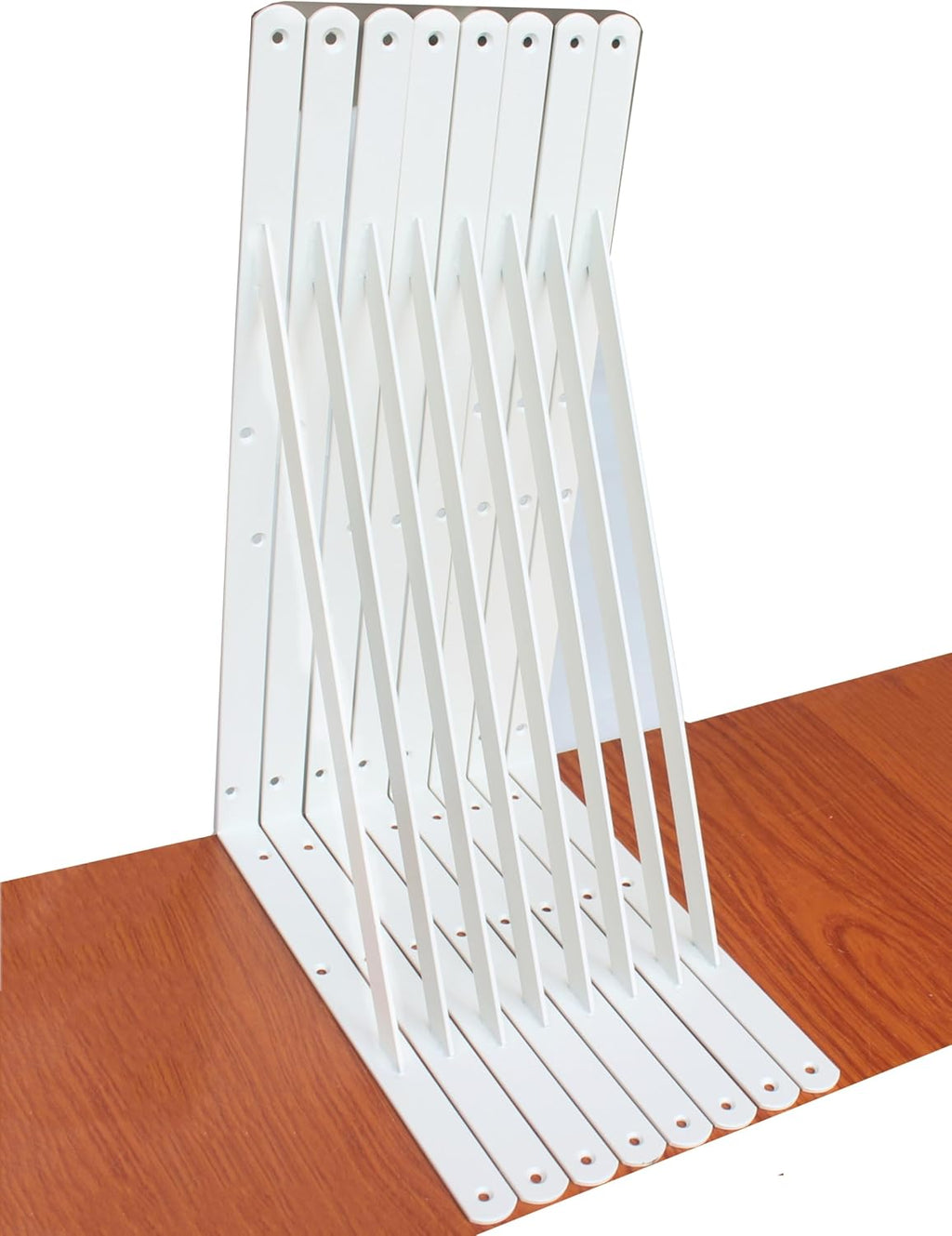 8 Pack L22 x H 12" White Heavy Duty Shelf Brackets