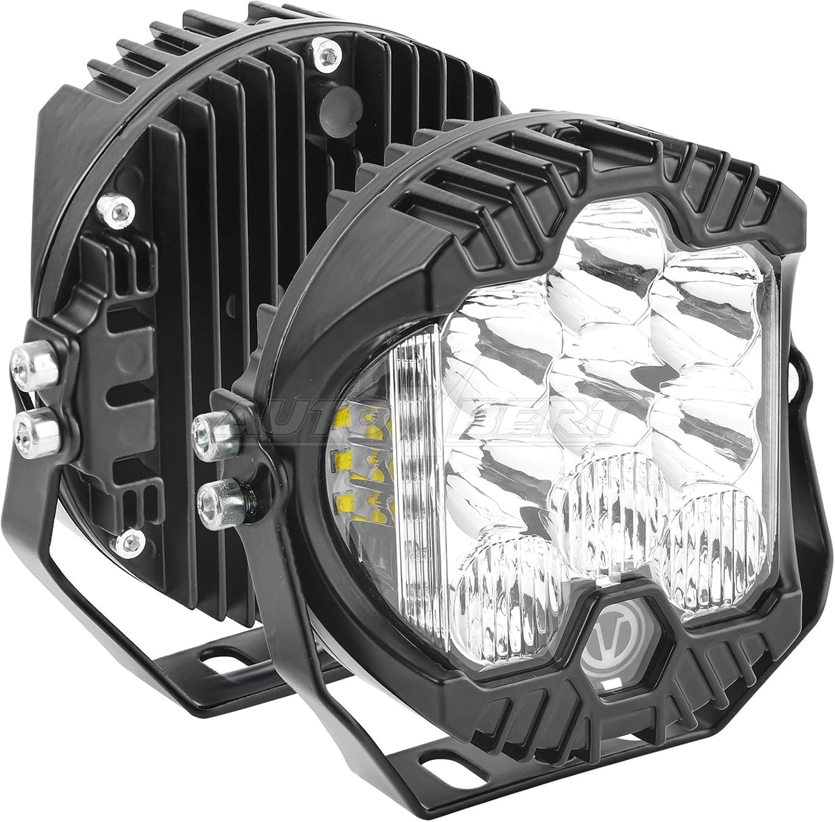 autoxbert 5 inch round led offroad lights, 50w, main product view