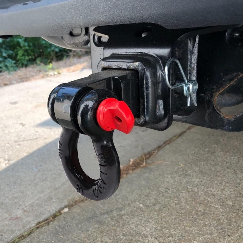 BETOOLL 2-Inch Shackle Tow Hitch Receiver, 46297 Lbs Break Strength 3/4" D Ring Shackle Compatible with Jeep Wrangler and All Chevy/GMC, Ford, Dodge, Nissan, Toyota Truck 2" Receivers
