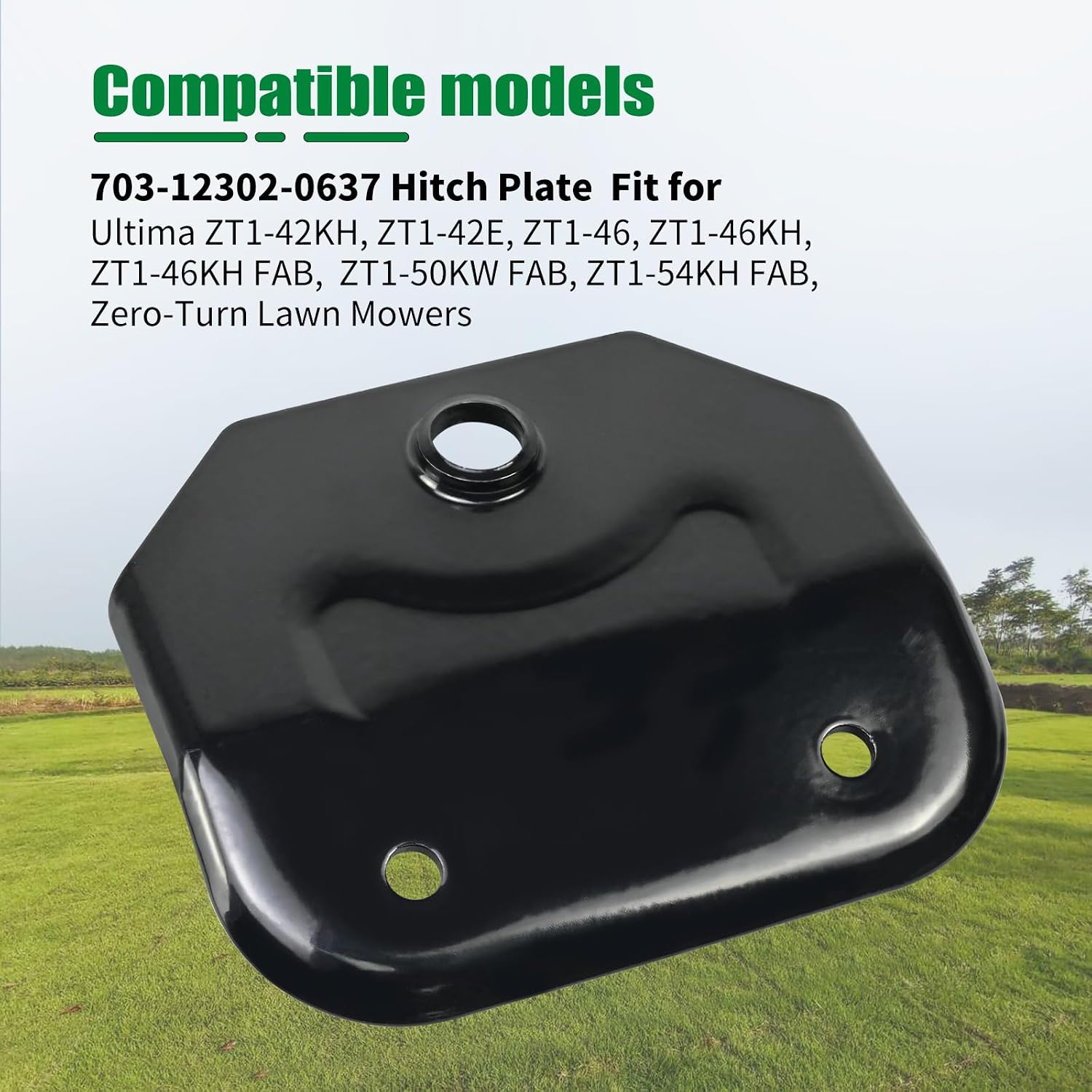 703-12302-0637 Hitch Plate Compatible with Cub Cadet ZT1 ZT2 ZT3 Heavy Duty Zero Turn Mower, Universal Towing Hitch Kit Fit for Cub C-ated Ultima ZT1 42 46 50 54 ZT2 & ZT3 Lawn Mower Trailer Tow Hitch