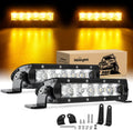 nilight led light bar amber 2pcs 7 inch, main product view