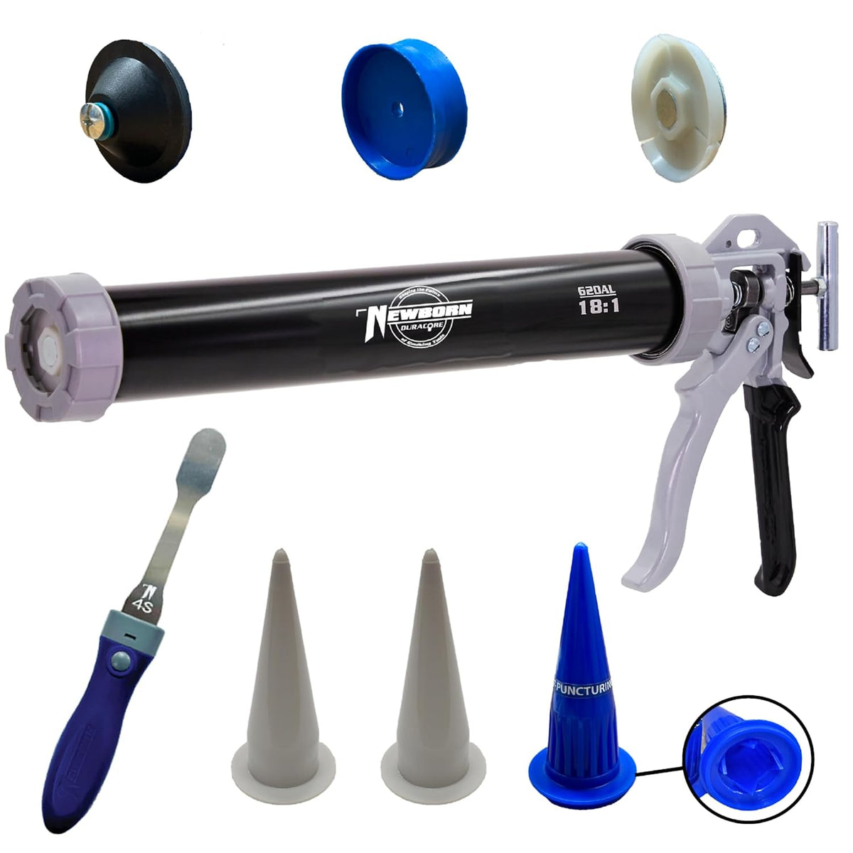 caulk gun, bulk/sausage packs, blk, 24 oz., main product view