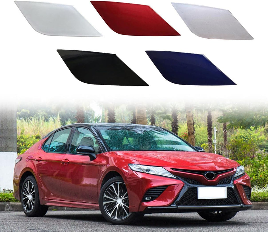Front Bumper Tow Hook Hole Eye Cover Cap for Toyota Camry SE XSE 2018 2019 2020 (Pearl White, Right)