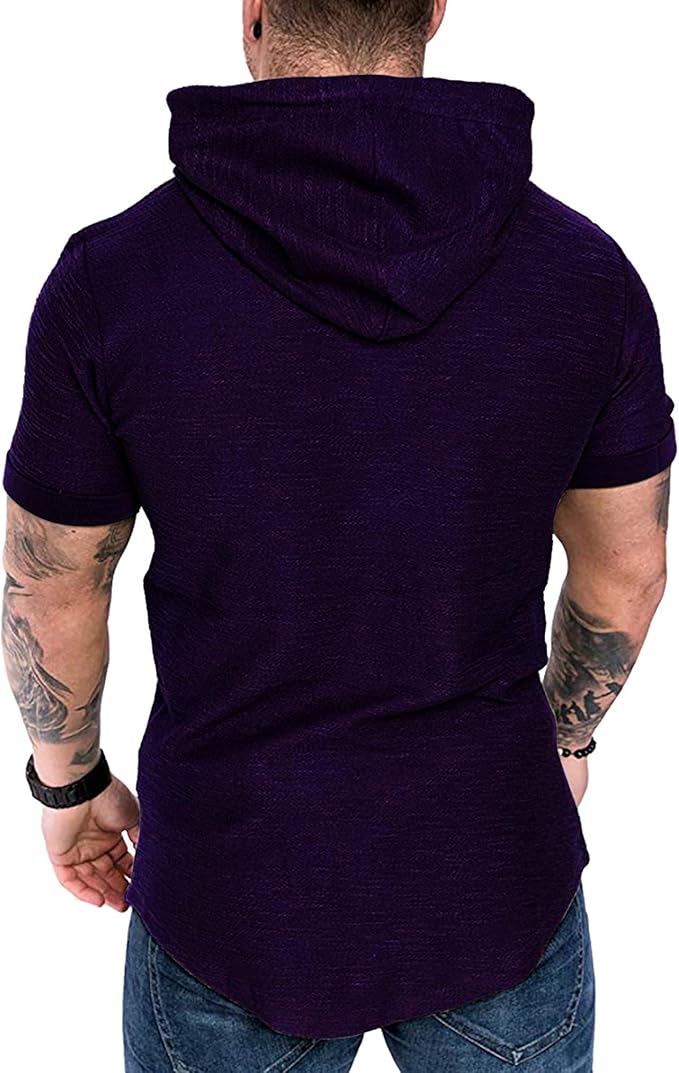 Lexiart Mens Fashion Athletic Hoodies Sport Sweatshirt Solid Color Fleece - Image 2