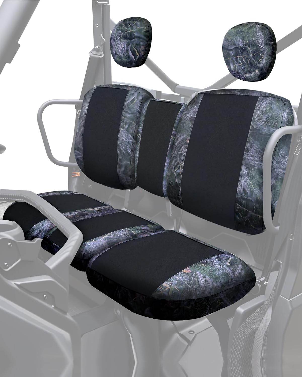 StarknightMT UTV Seat Cover Upgraded Neoprene Seat Covers Compatible with Can Am Defender DPS MAX 6X6 PRO 2016-2025 Split Bench Seat Covers Waterproof Dustproof Accessories Camouflage