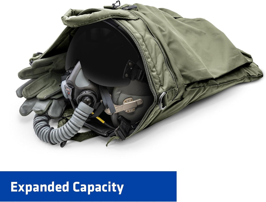 FlyBoys - Jumbo Helmet Bag - Ultra-Durable - Maximum Protection - Shock Absorption - Water Resistant - 7 Storage Pockets - Padded Handles - FOD Prevention - Green