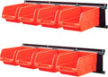 wallmaster 8-bin wall mounted plastic storage bins hanging, main product view