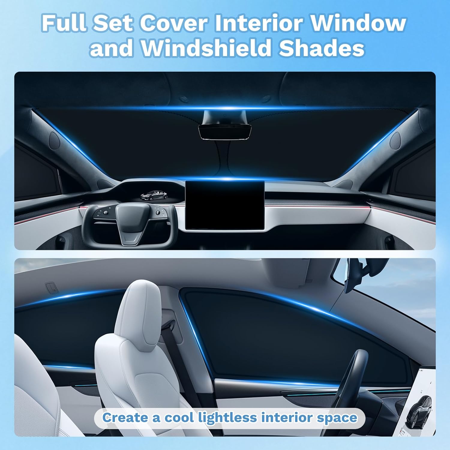 KUST Car Window Shades for Toyota RAV4 2026 Windshield Sun Shade Side Window Cover UV Block Privacy Protection Accessories for Camping Blackout Rear Back Full Set 8PCS