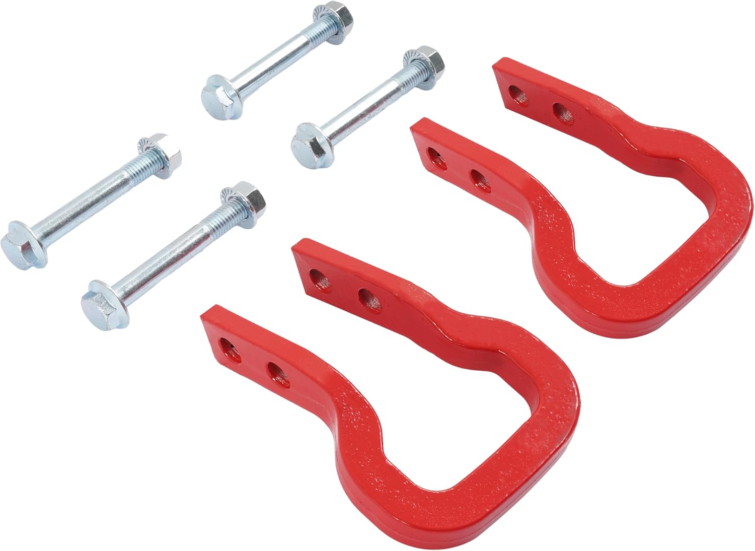 ALMULOO 2PCS Front Tow Hooks Compatible with 2023 2024 Chevrolet Colorado/2023-2025 GMC Canyon Replacement for 85137122 Steel (Red)