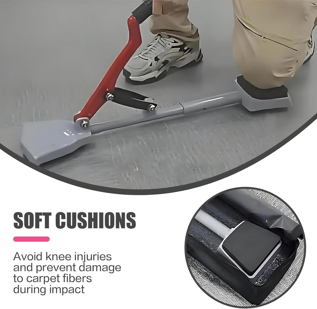 Carpet Stretcher Tool, Adjustable Telescoping Handle, Ideal for Thick and Low Pile Rugs, No Knee Impact Rug Stretching Solution