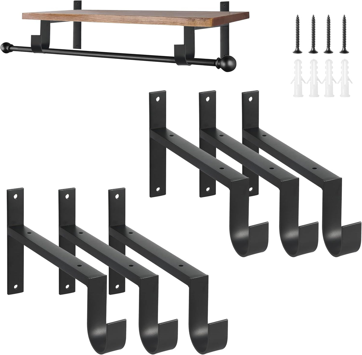 addgrace heavy duty closet rod and shelf brackets, main product view