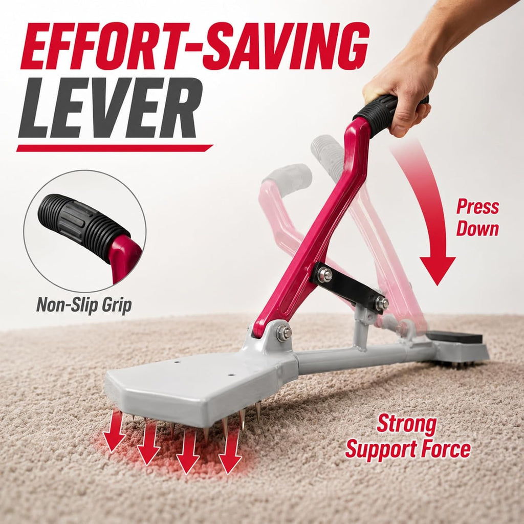 Carpet Stretcher Tool with 20 Steel Pins, Professional Carpet Kicker for Carpet Installation, Heavy Duty Carpet Stretching and Repair Tool