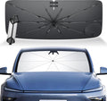 Car Windshield Sun Shade Umbrella for Acura&B MW&Chevrolet&Dodge&Ford&GMC&Honda&Jeep&Kia& L EXUS&Lincoln&Mazda&Nissan&Subaru&Tesla&VW [600D Carbon Fiber] Upgraded Scratch-Resistant Handle