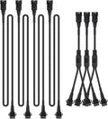 4pcs 2-Feet Extension Cords and 3pcs 2-Way Splitters for Underglow RGB LED Strip Light Kits on Motorcycles Trikes Golf Carts ATVs EXT-2FT