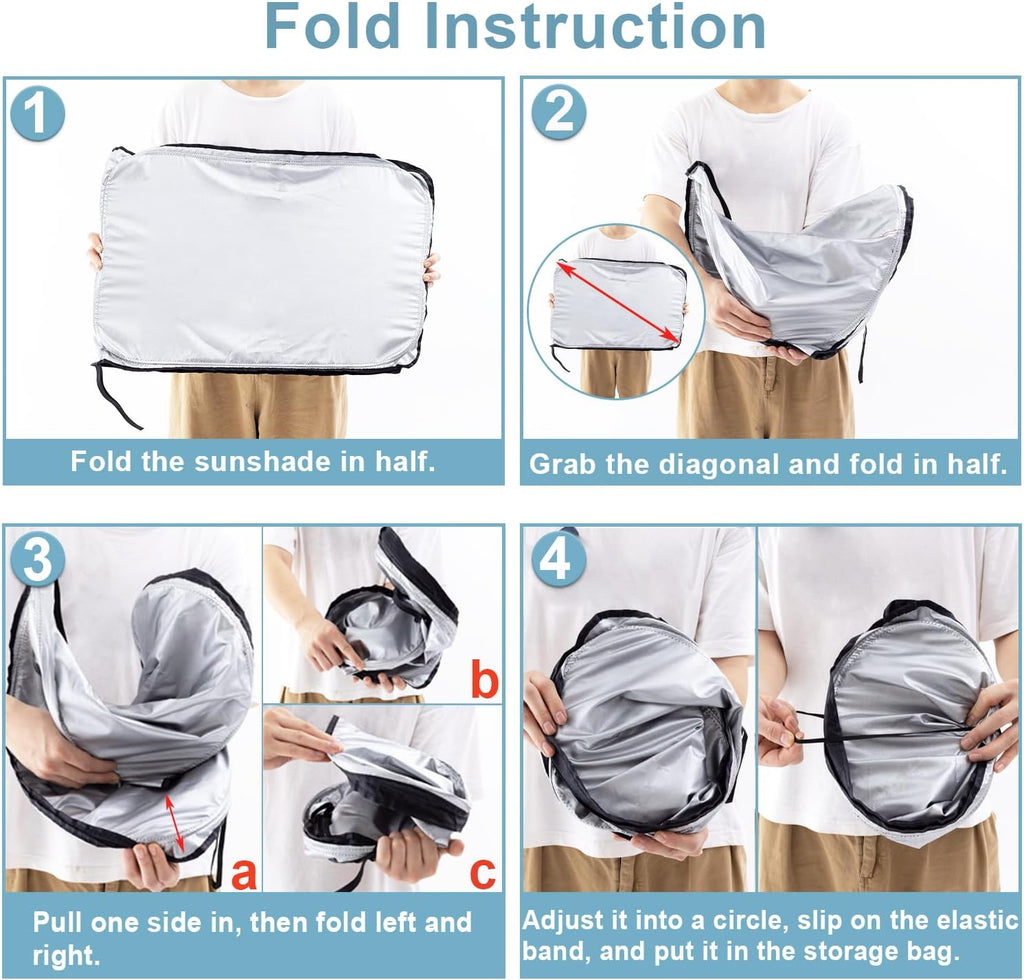 Premium Windshield Sun Shade for 2019-2025 2026 Dodge RAM 1500, Reflective 310T Material Front Window Sun Visor Blocks UV Rays Foldable Sunshade