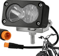LED Headlight for Ebike, Baja Style Light 6500K 20W Waterproof Compatible with Ridstar Q20 RadRunner RadMini RadRover RadExpand, 3Pin 12V-60V for Ebike Light