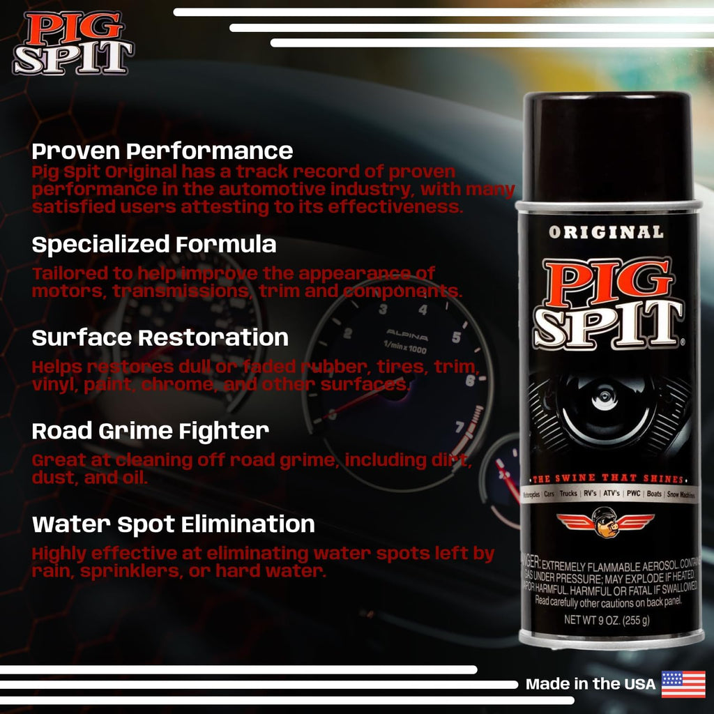 Original | Shine for Engines, Trim, Tires & Vinyl | Restores Faded Black Plastic | 9 oz. | 2-Pack