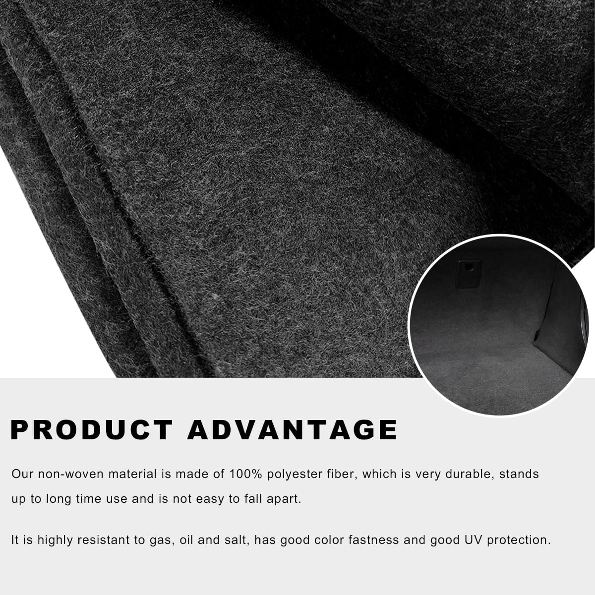 78"×26" Underfelt Carpet for Speaker, Wear Resistant Craft Felt Fabric Roll Car Trim Carpeting Cover, Multipurpose Subwoofer Speaker Liner Replacement for Car Truck SUV