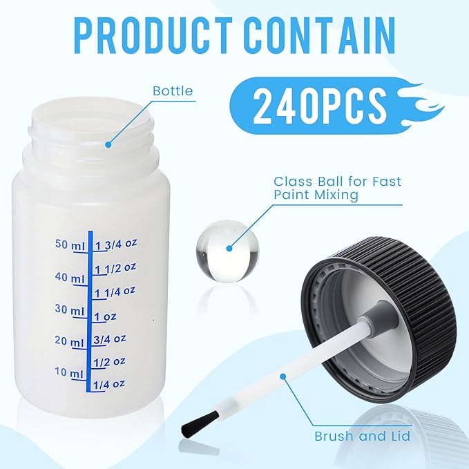Mumufy 180 Pcs Paint Touch up Paint Bottles - Image 3