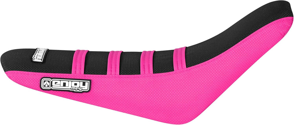 Enjoy Mfg Seat Cover - Compatible with Yamaha 2006-2026 TTR 50 - TTR50#105 (Pink Sides/Black top/Pink Ribs)