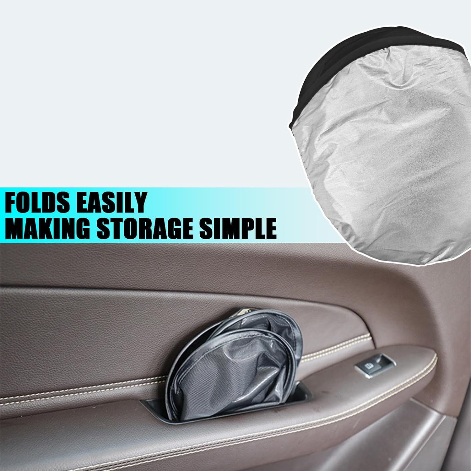 2PCS Car Window Shades, Static Cling Sun Shade for Side Windows, UV & Heat Protection Anti-Glare Auto Window Screen for Baby Safety & Comfortable Driving, Universal Fit Car Accessories