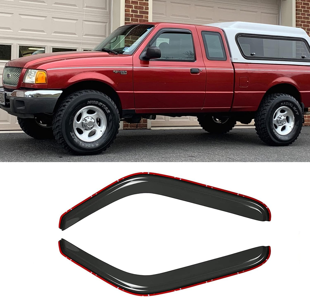 Side Window Visor Wind Deflector, 1994-2010 Mazda B2300/B4000, 1994-2008 Mazda