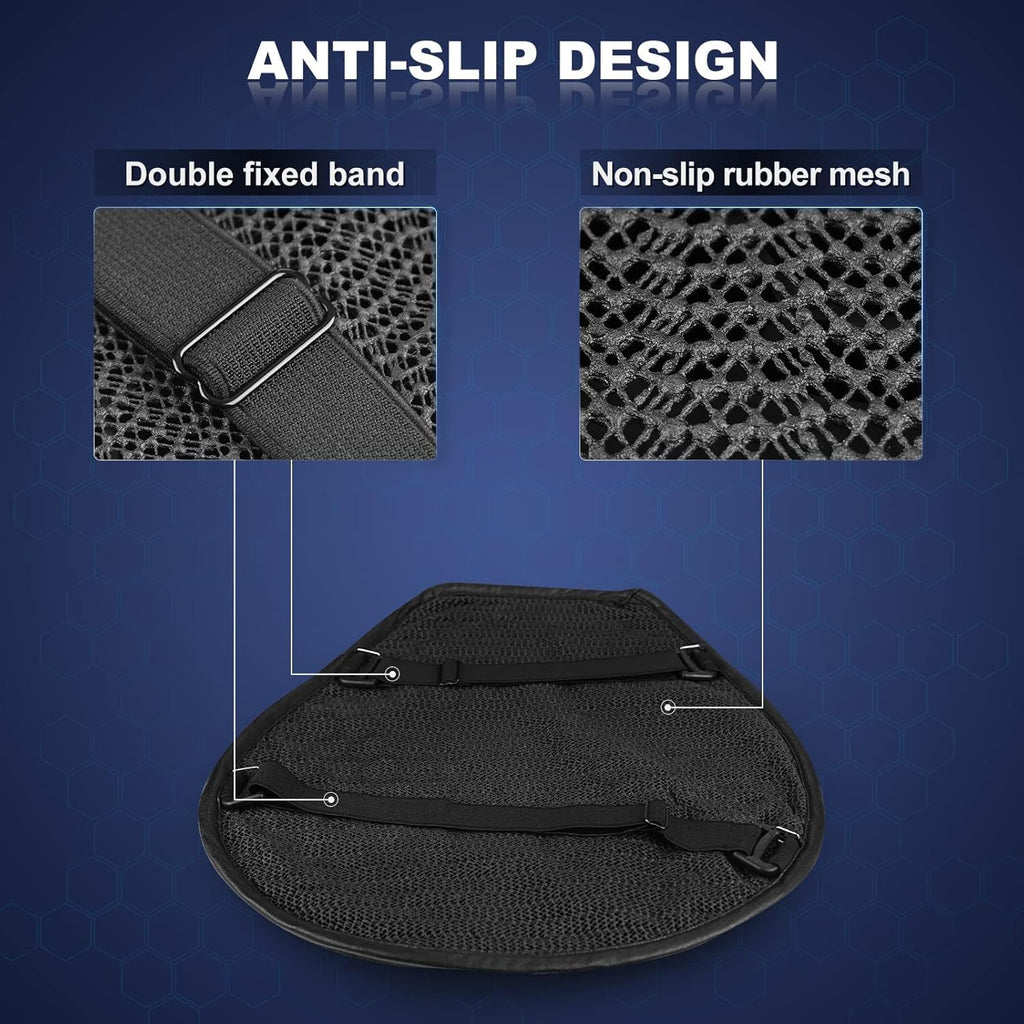 Motorcycle Seat Cover for Can-Am Ryker 900 2019-2026,Foldable Gel Cushionlycra Fabric with Air Ducts Shock Absorption Breathable and Wear-Resistant