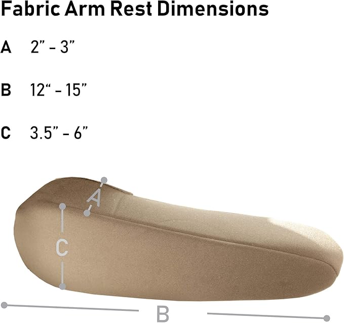 TLH Flat Cloth Fabric Armrest Covers One Pair, Tan Color - Image 3