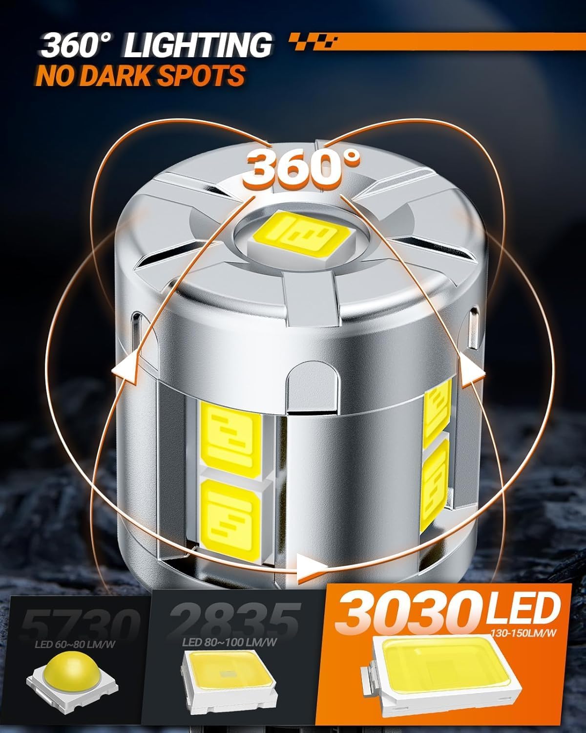 SEALIGHT 912 921 LED Bulbs, 921 LED Reverse Lights Bulbs Super Bright 6500K White 600% Brighter for 906 904 922 W16W T15 LED Backup light Canbus Error Free Plug and Play, Pack of 2