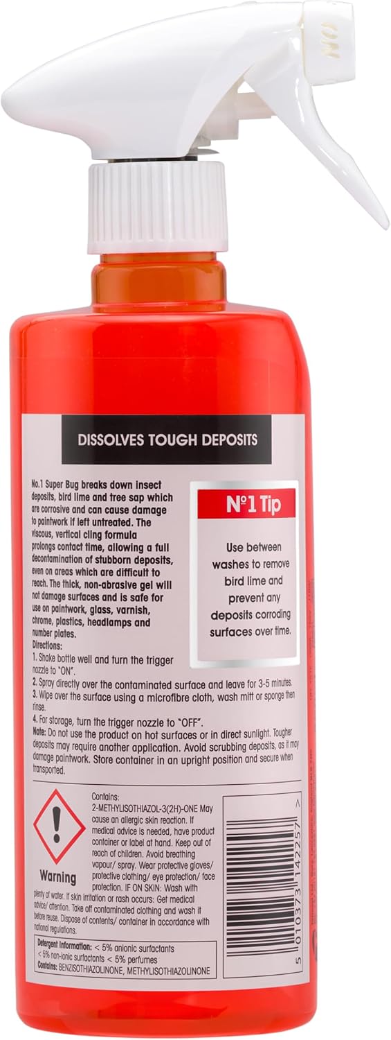 CarPlan No.1 Super Bug Spray with Trigger, Sap and Insect Remover, 21 Fl Oz