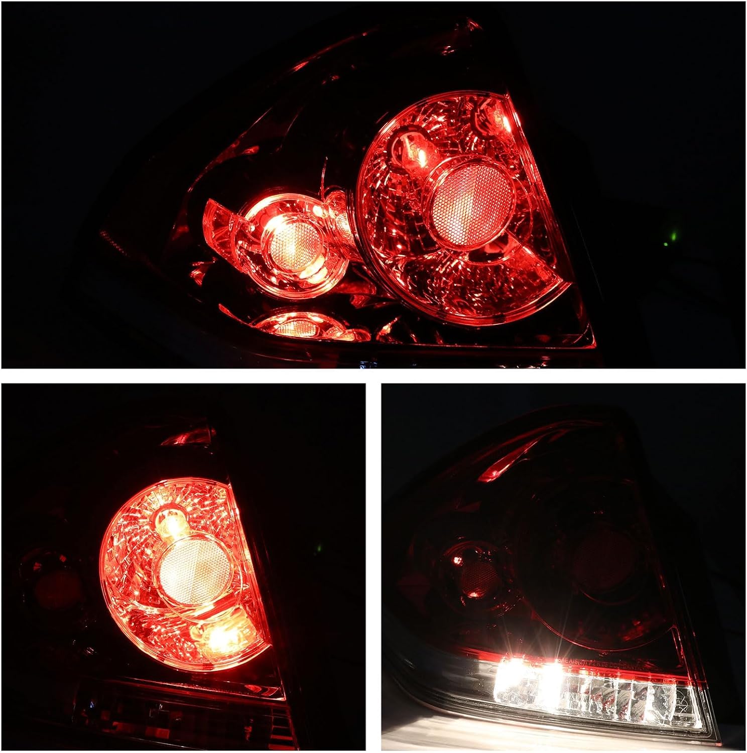 Tail Lights Compatible With 2006-2013 Chevrolet Impala 2014-2016 Chevrolet Impala Limited Rear Light Taillights Left Driver Side Replace 25971597 GM2800193(Red Lens Brake Lamp w/Bulb)