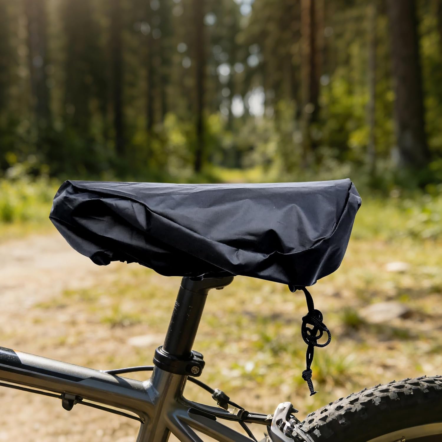 Waterproof Bike Seat Cover with Drawstring Resistant Accessories Bicycle Saddle Rain Dust Cover Cushion Protector