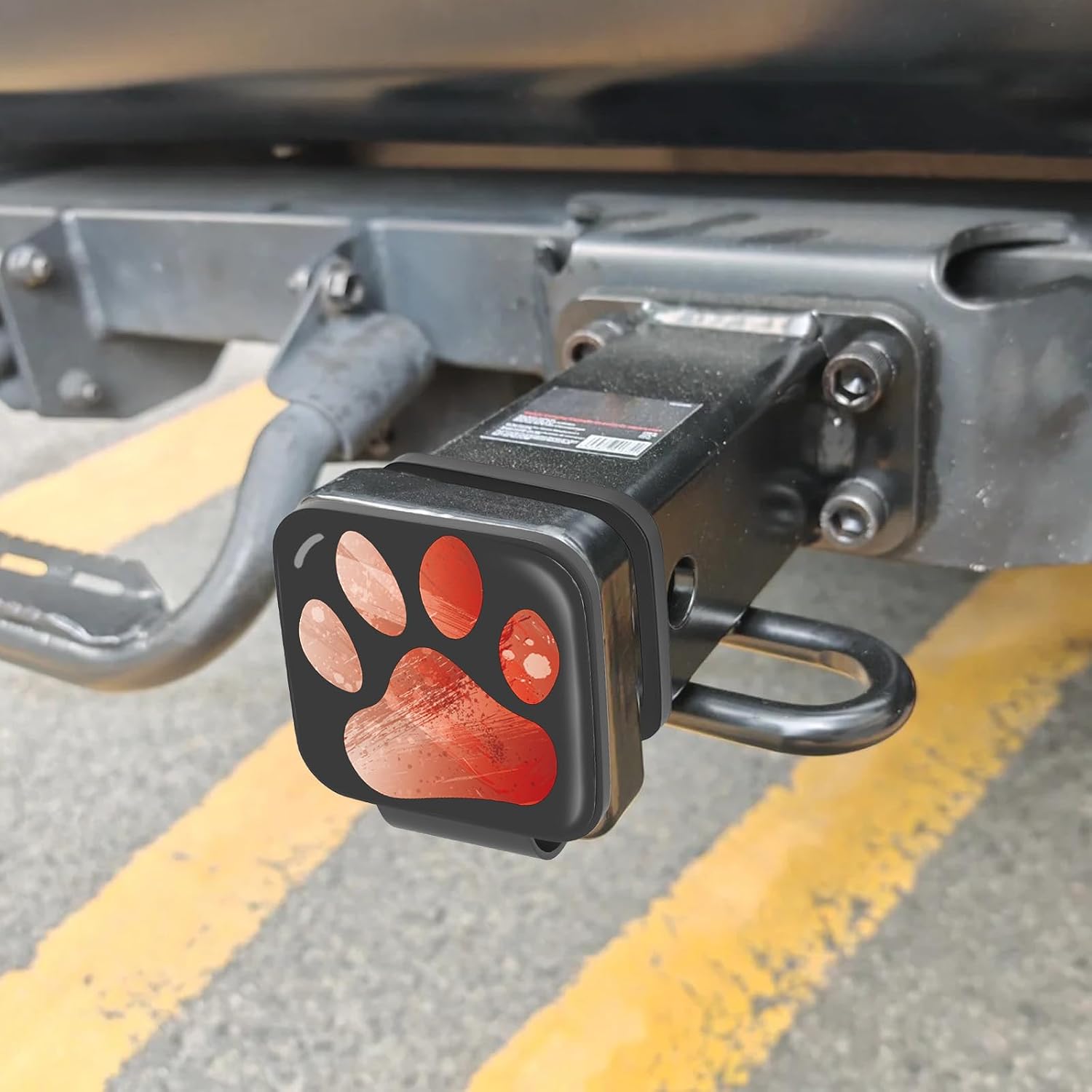 Foot Logo - Hitch Cover Universal Fits for 2-inch Hitch, 2" Trailer Receiver Hitch Cover Tube Plug Insert, Car Exterior Accessories for Jeep RAM GMC Ford Toyota Honda Nissan SUV RV Trucks & More
