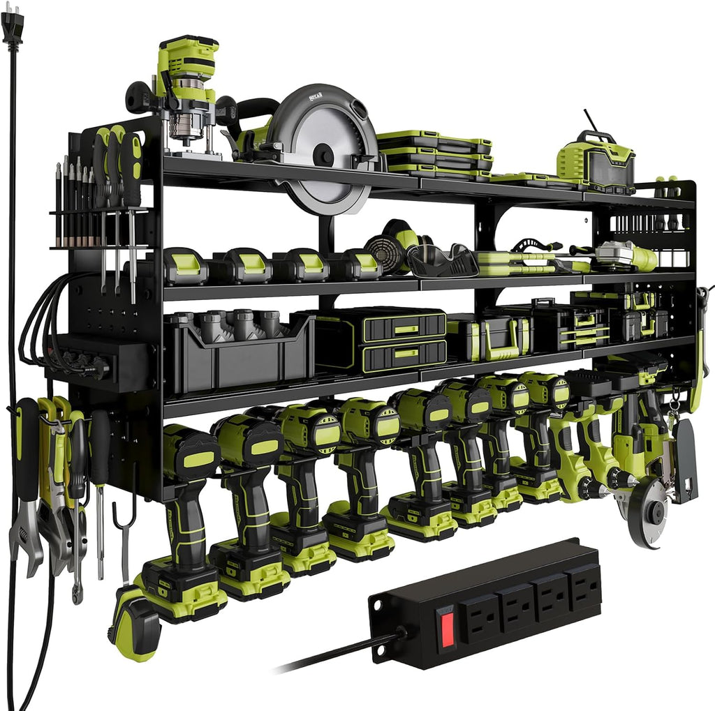 12 Cordless Drill Holder Large Power Tool Organizer Wall Mount