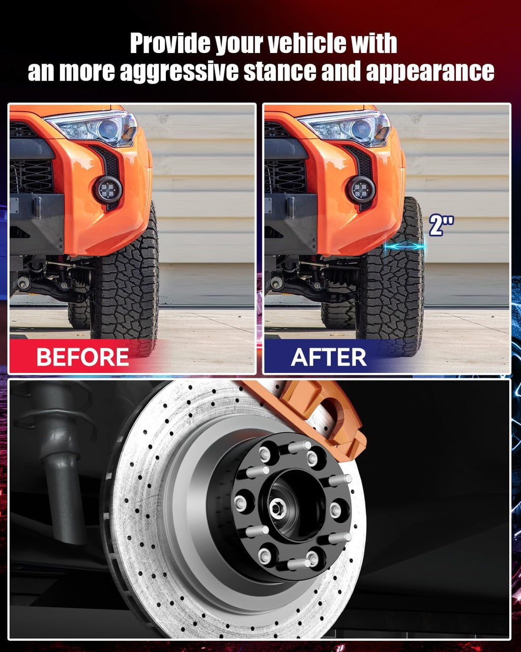 FLYCLE 2 inch 6x5.5 Wheel Spacers for 2019-2026 Ram 1500, 6 Lug 6x139.7mm Wheel Spacer for Ram 1500 with 14x1.5 & 77.8mm