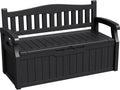 greesum 80 gallon storage bench outdoor deck box, main product view
