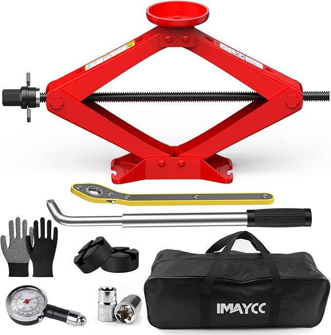 Scissor Jack for Car 2.5 Ton Car Jack Kit, Tire Changing kit